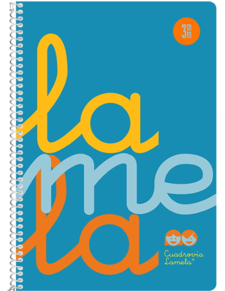 CUADERNO ESPIRAL 4º 80H 90G 3MM AZUL CUADROVIA PP